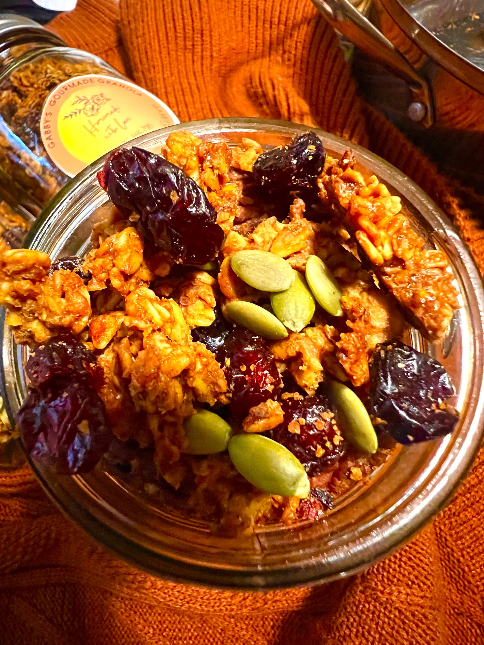 Cardamom Pumpkin Spice Infusion 16oz Jar – Gabby's Gourmade Granola